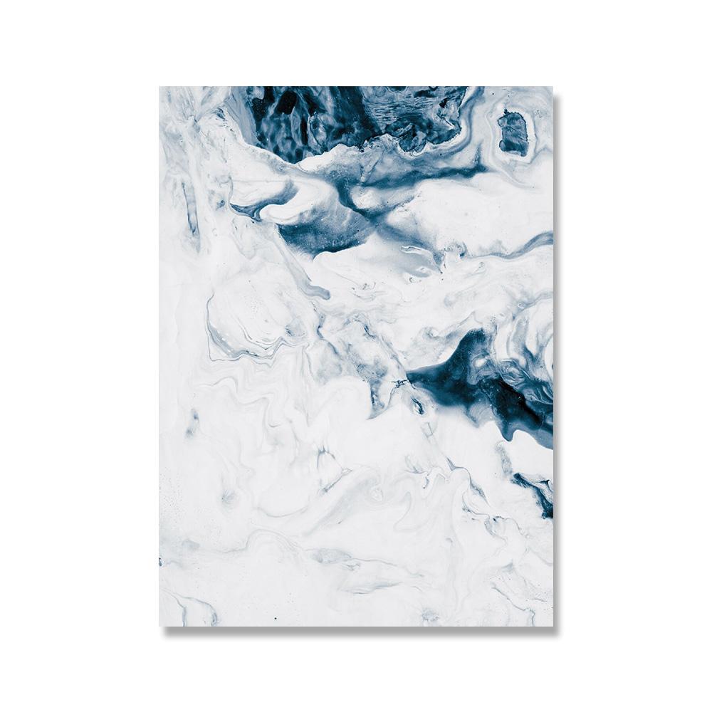 

Абстрактные океанские темно-синие и белые художественные принты, картины на холсте, абстрактные постеры, принты, настенные художественные картины для гостиной, домашний декор 21x30cm No Framed