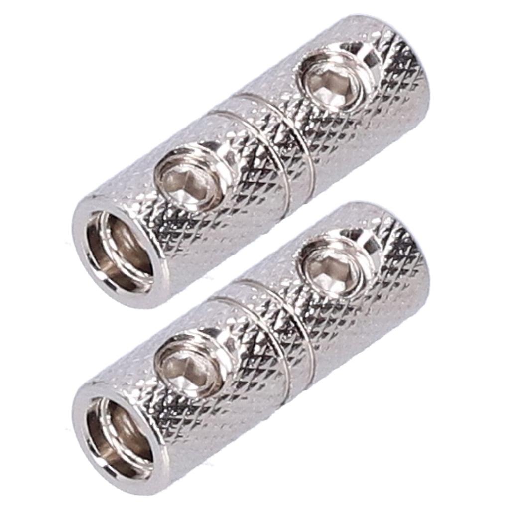 2pcs Power Cord Extension Terminal 8 Gauge Input Output Wire Coupler Joiner for Car Audio System