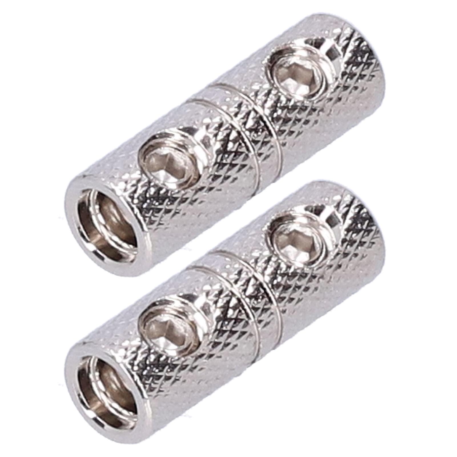 

2pcs Power Cord Extension Terminal 8 Gauge Input Output Wire Coupler Joiner for Car Audio System