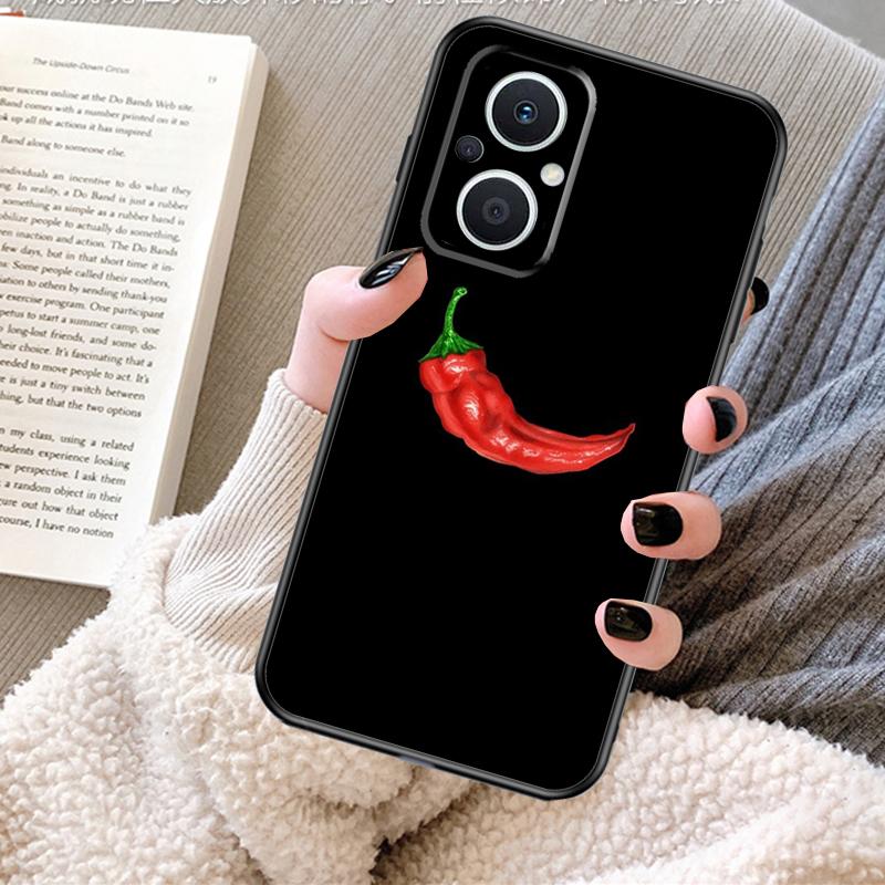 Red Chilli Pepper Pattern Case For OPPO Reno 13 13F 12 11 F 8T 7 8 10 Pro OPPO Find X8 Pro X6 X3 X5 Lite Cover Fundas
