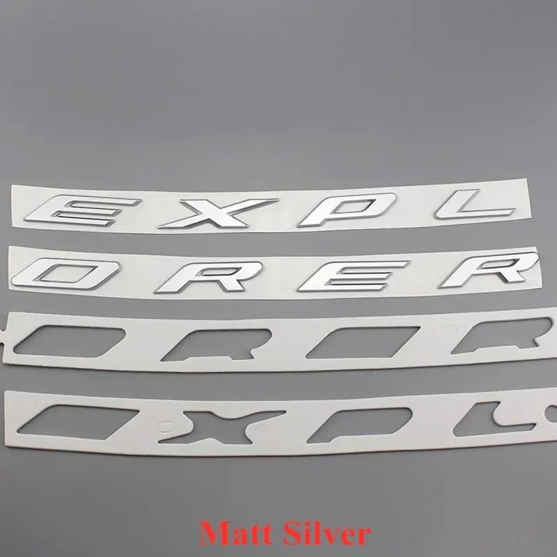 ABBJ1 Chrome Black 3D ABS EXPLORER Letters Car Front Hood Bonnet Emblem Badge Sticker Car Styling Accessories
