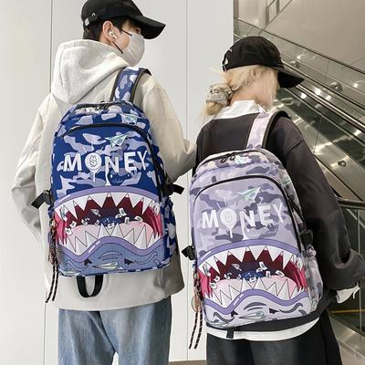 Schoolbag European and American Trend Shark Mouth Backpack Large Capacity Student Schoolbag Unisex Wholesale Travel Backpack