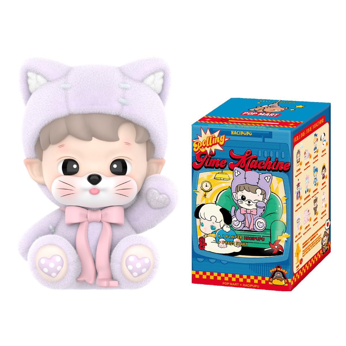 

POP MART HACIPUPU Rolling Time Machine Series Box of Pop Mart Gachapon Blind Box Plastic Premium PVC Soft Original Birthday Gifts [Assorted 12]