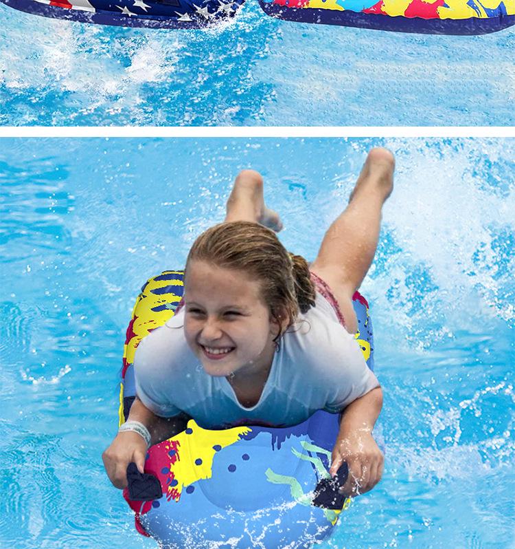 Eco-Friendly Children's Inflatable Surfboard: Thickened PVC Floating Board with Handle for Summer Water Play.