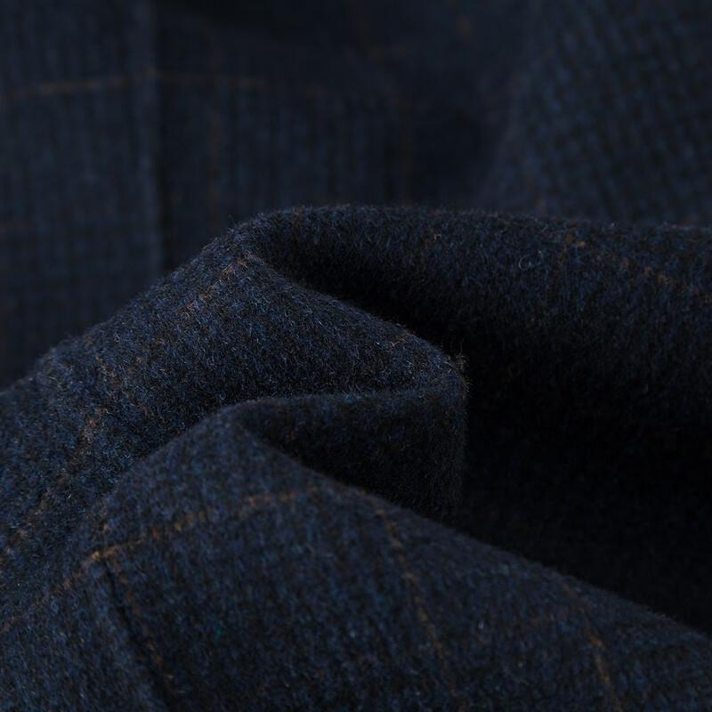 MONTAGUT Men's Winter Plaid Wool Blend Overcoat