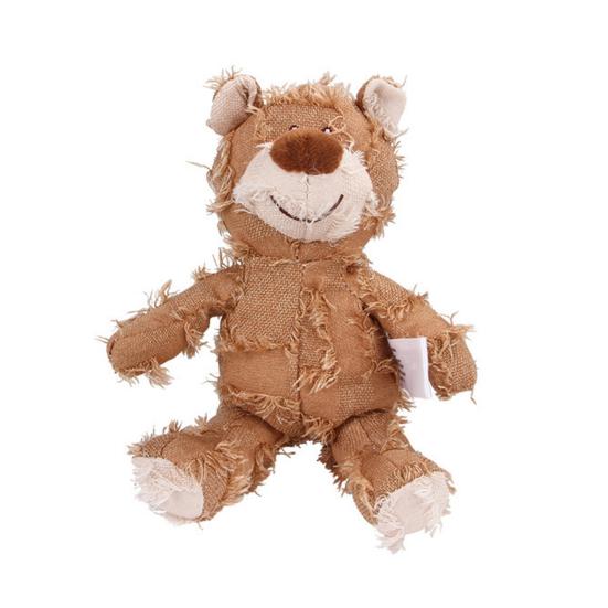 

Пищащая плюшевая игрушка-медведь, неразрушимая игрушка-медведь для собак, для агрессивных любителей жевать, мягкая игрушка L коричневый