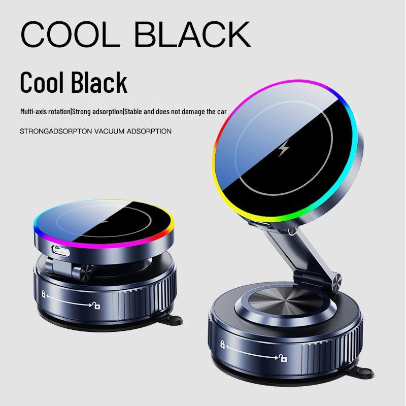 K5S Magnetic Car Phone Holder with Wireless Charging and Suction Cup Mount