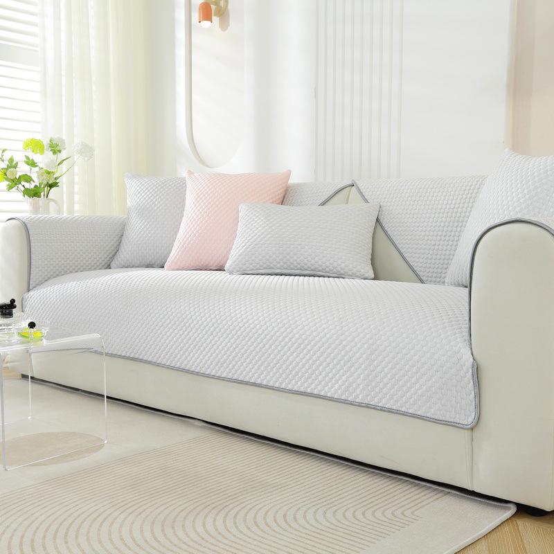 Summer Sofa Cushion Non-Slip Cool Breathable Sofa Cover Towel Mat for Living Room Straight Sofa