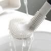 Silicone Toilet Brush Cleaning Hanging Long Handle Wall Mounted Toilet Brush for Washroom