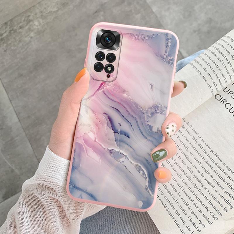 Marble Pattern Phone Case For Redmi Note 11 Pro Protective Cover Case Pink Silicon Soft Funda For Xiaomi Redmi 13C Note 13 4G