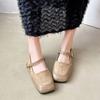 Fashion Ladies Footwear Gothic Mary Jane Women's Flat Shoes Japanese Style Lolita Square Toe High Quality Fashion Spring Beau Today Shoe