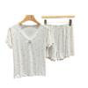 Summer pajamas, short-sleeved shorts, thin strip modal suit, women's loungewear
