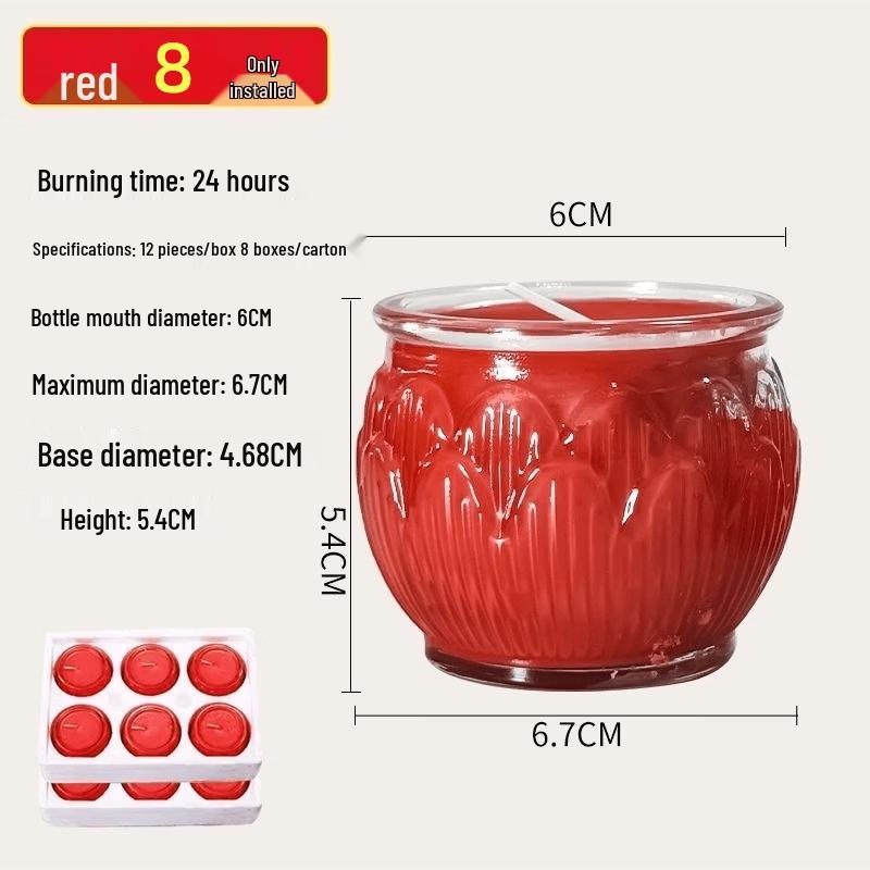 LIEI 24-Hour Lotus Glass Buddha Lamp