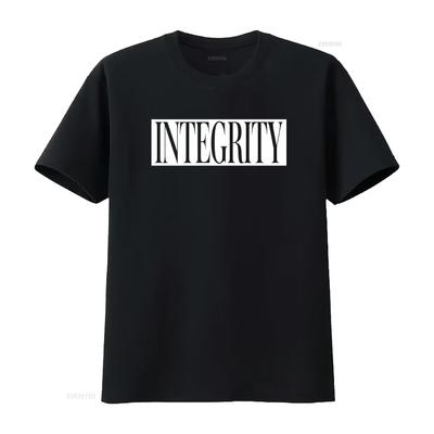 Camiseta de Integridad para Hombre Talla Pequeña Elegante y con Diseño Significativo vintage Lavada Transpirable Ligeramente streetwear Suave Versátil