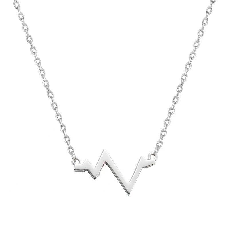 

2023 Высококачественное женское колье «Сердцебиение»: Ювелирное изделие - цепочка на ключицу в дизайне электрокардиограммы в стиле легкой роскоши