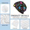 Retro 80s 90s Pop Art Print Knit Hat Women Men Outdoor Hat Beanie Caps Chemo Hat Slouchy Headwear Casual Black