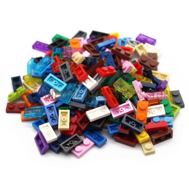 Moc Parts 3023 Plate 1X2 Building Block Bricks Classic Diy Architecture Creative Education Compatible With Accessories Toys
