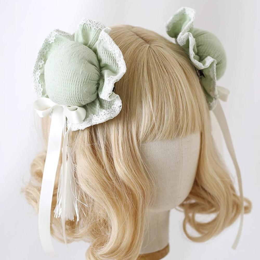 Women's Harajuku Steampunk Headwear Edge Clip Accessories Girls Chinese Style Bun Headpiece Tassel Lolita Y2K Gothic Hairpins
