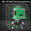 12 Line Laser Level 3D Green Light Auto Self Leveling 360 Rotary Measure Horizontal Vertical Cross Self-Leveling 635nm