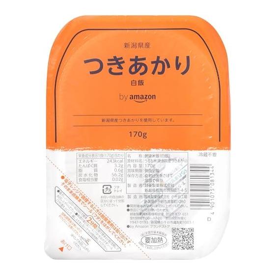 by Amazon Packed Rice Tsukiakari (white rice) from Niigata Prefecture 170g x 5 pieces