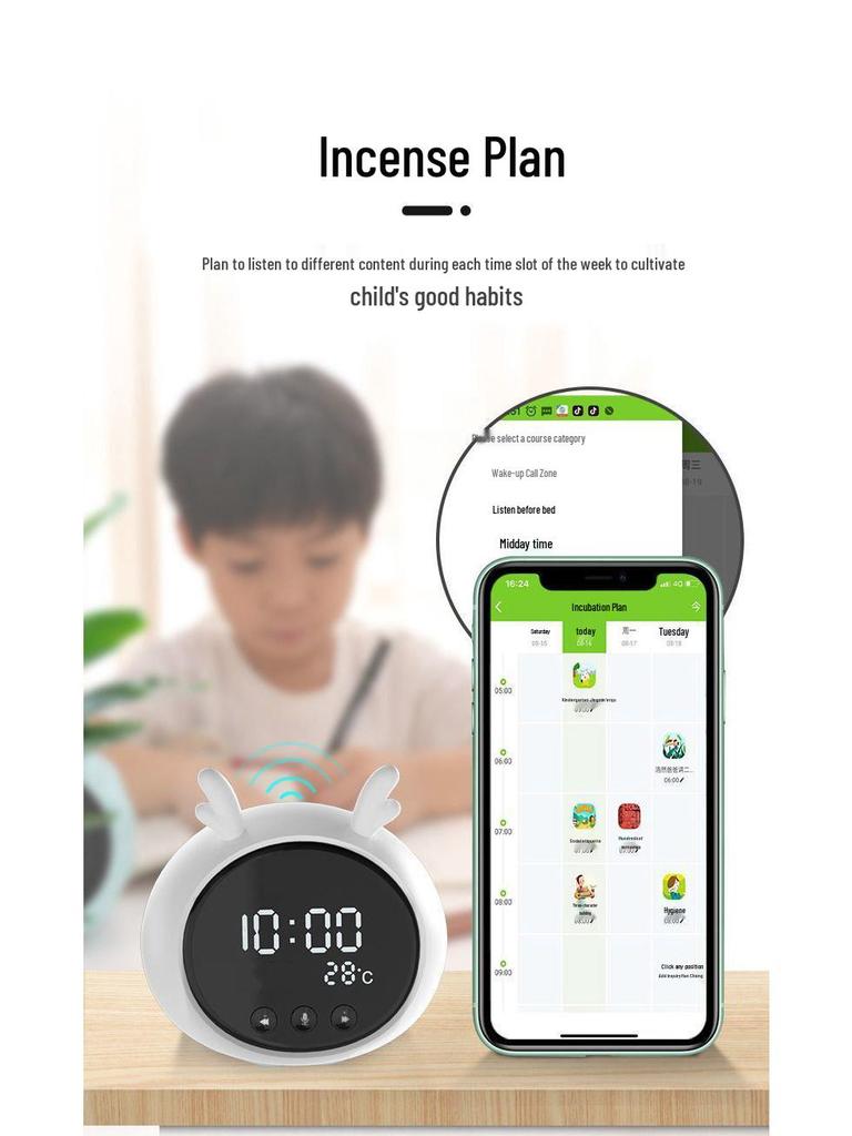 AI Smart Learning Alarm Clock with Voice Interaction - Perfect Birthday Gift for Kids