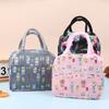 Lunch Bag Handle Insulation Cooler Bag For Women Kid Cartoon Animals Lunch Box Picnic Travel Portable Food Storage Thermal Bag