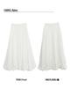 Damskirt med hög midja, elastisk, drapering och lykta, koreansk stil - Vår/Sommar