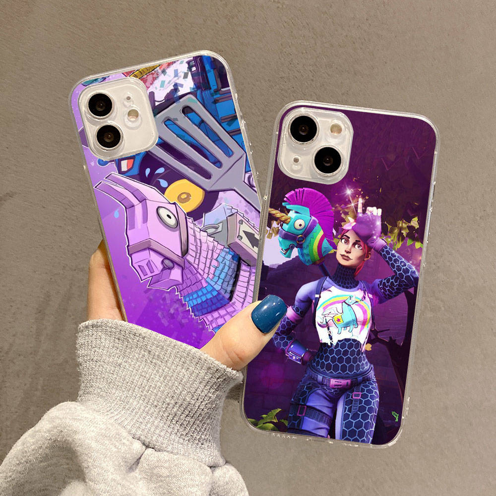 Hülle für Samsung A04 A14 A23 A34 A54 M23 M33 M52 M53 Realme 10 9 C30S C35 C55 VIVO Y02S Y21 Y51 X80 Pro Transparente Hülle FI3 Fortnite Lustig