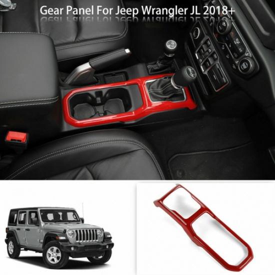 Gear Shift Cup Holder Panel Trim Cover Decoration Frame for Jeep Wrangler JL JLU