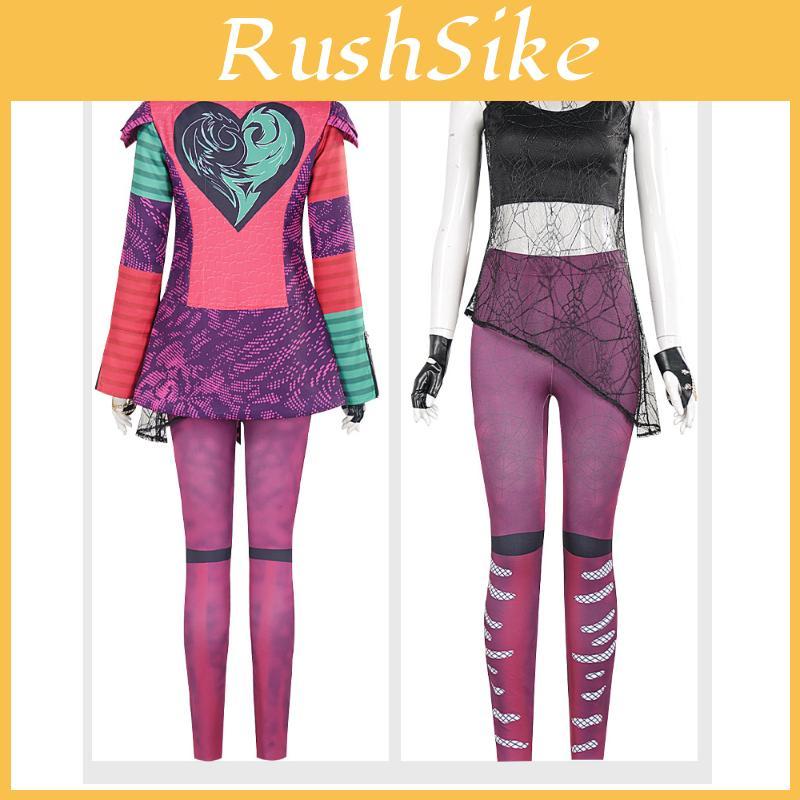 Descendants 3 Mal Cosplay Body z polyesterové směsi pro Halloweenskou tematickou kostýmovou párty