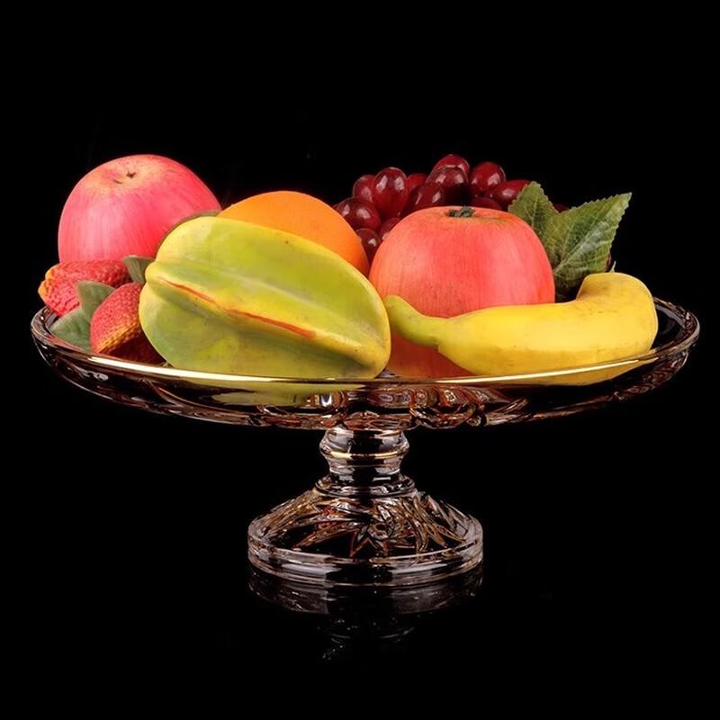 Fulaiwenzi Golden Windmill European Style Glass Fruit & Candy Dish