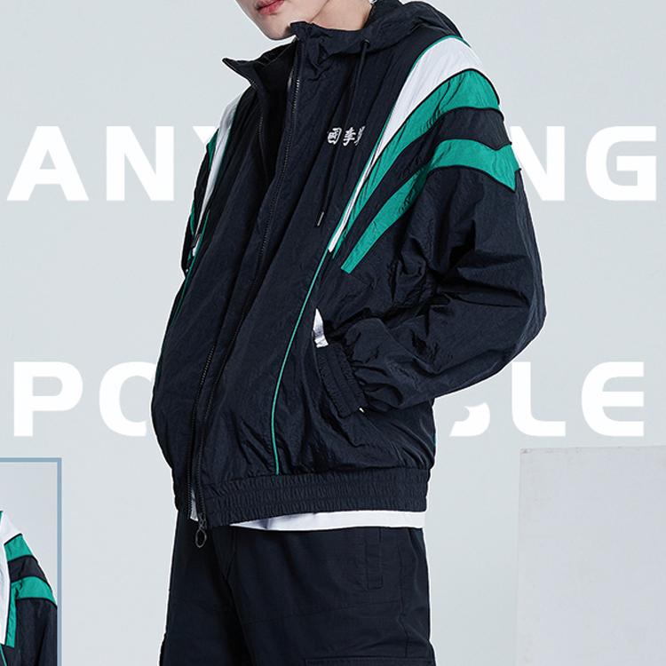 Li-Ning Paris Fashion Week Sport Hooded Jacket Men Jackets Black AFDQ277-1