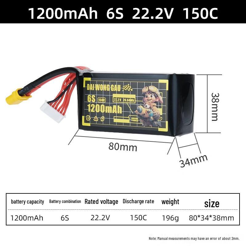DAIWONGGAU 6S FPV Drone LiPo Battery