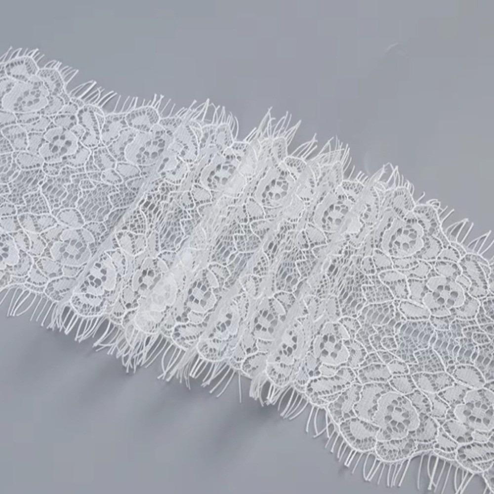 Floral Design Lace Trim 3M Length Scalloped Lace Versatile Eyelash Lace  Wedding Decoration