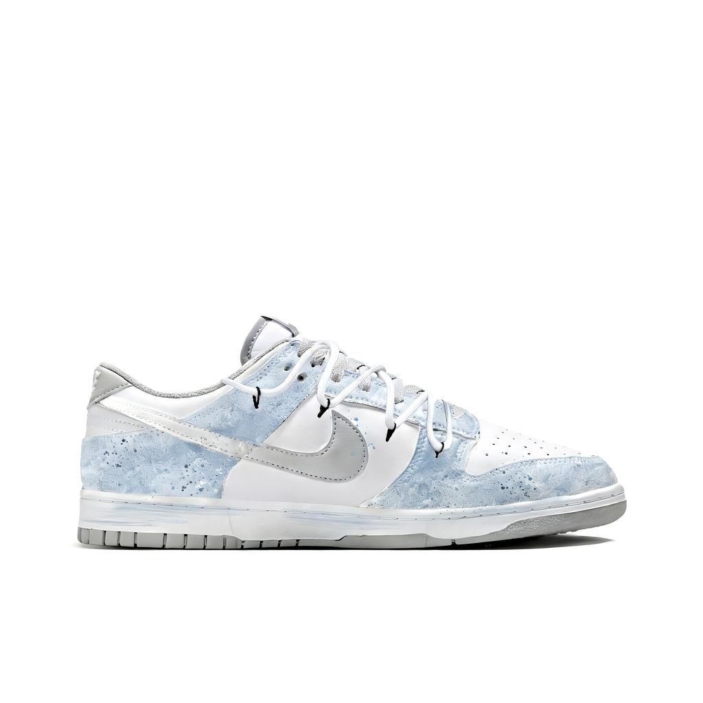 Nike Dunk Jiang Immersed Moon Abrasion Resistant Slip Resistant Low Top Skateboard Shoes Unisex White Blue HF5441-105(Team1390-)