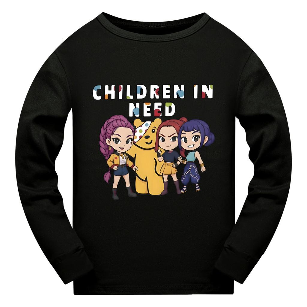 5103 Kids Girls Rumi Zoey Mira Super Star Print Long Sleeves T-Shirt