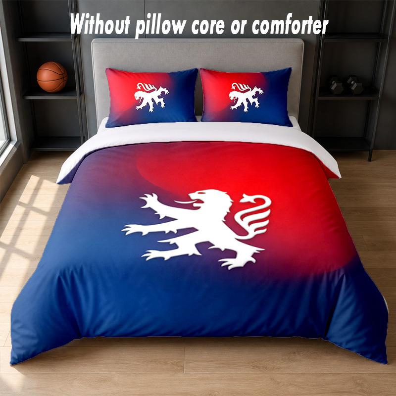 Lyon FC Design Bed Bedding Set 1 Duvet Cover + 2 Pillowcases Soft Breathable Household Bed Linens
