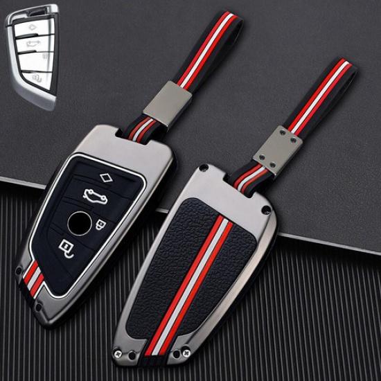 Alloy Silicone Car Key Case Cover For BMW X1 X2 X3 X4 X5  X6 X7 1 2 3 4 5 6