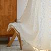 Japanese Style Cotton Semi Blackout No Drill Curtains Fresh Short Curtains For Living Room Bedroom Room Divider