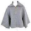 CELINE cashmere100 Triomphe Hardware Half-Zip Pullover tops 34 grayUsed