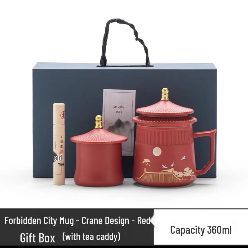 Forbidden City Crane Ceramic Tea Gift Set