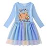 Children's Korean Style Rainbow Sequin Princess Dress - Short Sleeve for Summer, Long Sleeve for Spring/Autumn