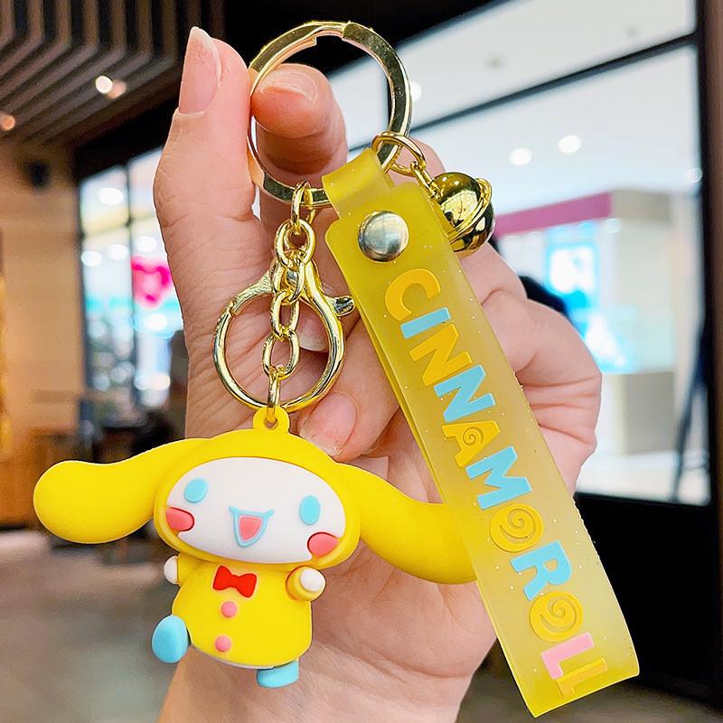 Adorable Silicone Keychain With Cute Dinosaur Cartoon Design For Bags And Keys