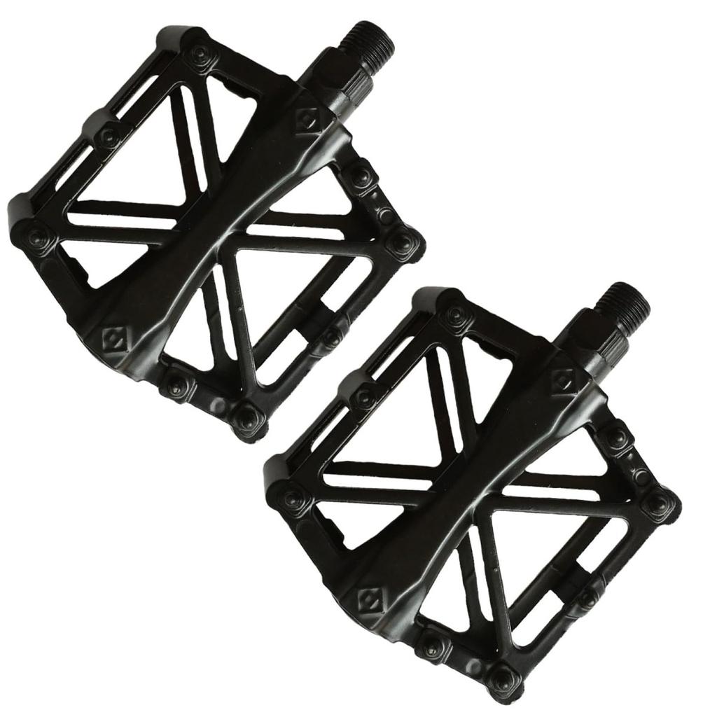 Komorebiya Pedal Bicycle Aluminum Alloy Pedals for Mountain Bikes and Road Set of OD06 Bikes, 2, Anti-Slip, Lightweight, Durable, (Black)