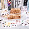 New  Wooden Toy Learning Cognitive Game Spelling Words English Number Card Cube Building Block Toys Gifts For