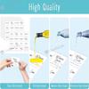 Waterproof Bathroom Stickers 189pcs Black Oil Resistant Labels for Storage and Cosmetic Categorization