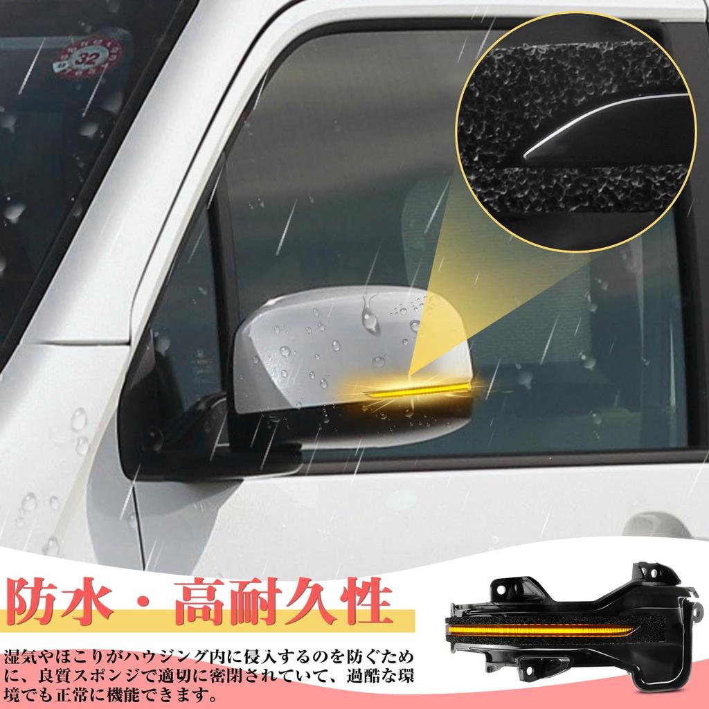 GemPro LED Door Mirror Turn Signals with Sequential Flowing Smoked Lenses for Honda Fit Shuttle Grace Odyssey and Vezel Hybrid Set of Vehicle