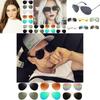 Vintage Oversized Fashion Mirror Lens Sunglasses For Women And Men With Metal Frame
