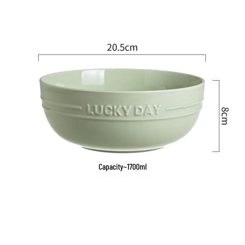 

ZISIZ Embossed Ceramic Noodle & Soup Bowl