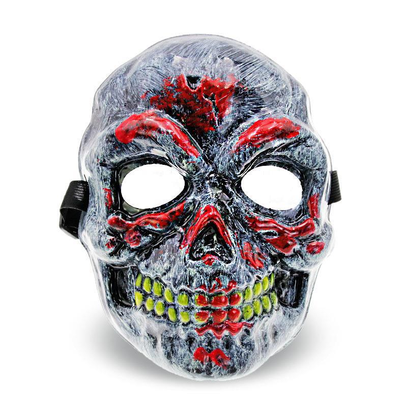 Luminous Sticky Thread Halloween Ghost Skull Mask with Blood Standard